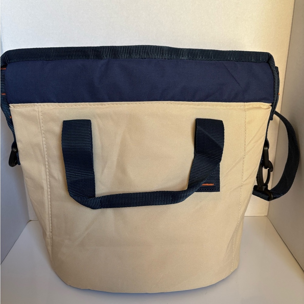 Disney Cruise Line Insulated Cooler Bag Tote – Beige & Navy with Shoulder Strap - Picture 3 of 11